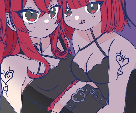 キャラクターイラスト描きます 立ち絵や1枚絵など用途に合わせたイラストを描きます イメージ1