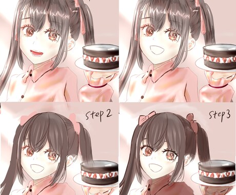 3ステップでイラスト加筆添削します 先着3件まで1000円オフのセール中！レベルに応じて添削！ イメージ1