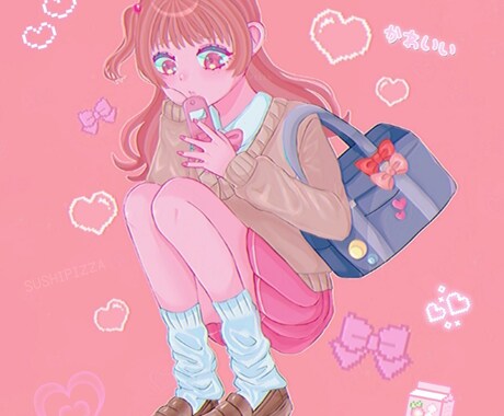 ポップでかわいいイラストお描きします 一枚イラスト、サムネイル、立ち絵等！ イメージ2