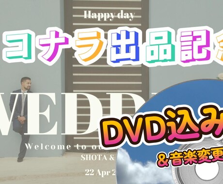 出品記念！披露宴のオープニングムービを作成します DVD付き！スマ婚や家族婚におすすめのオープニングムービー イメージ1