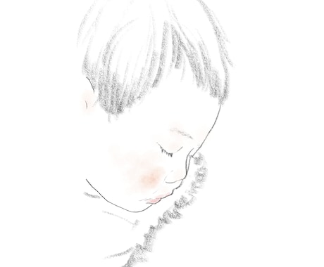 赤ちゃんの鉛筆似顔絵を描きます ご出産のお祝いに喜ばれています イメージ1