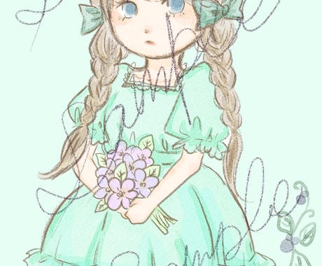 ほんわか優しい雰囲気の水彩イラスト描きます アイコン・プレゼント・商用等さまざまな用途のイラスト描きます イメージ1