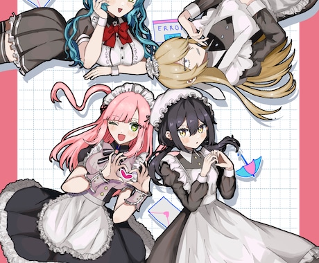 女の子のバストアップ・SDイラスト描きます イメージ1