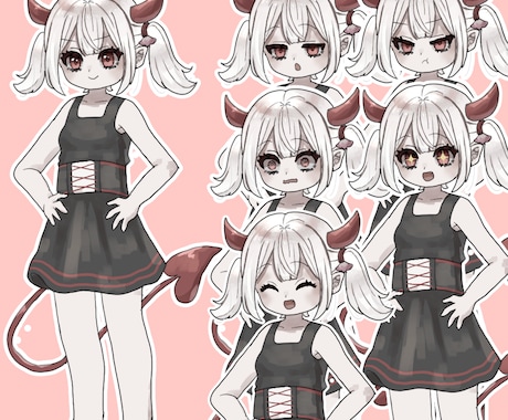 男女の動画用立ち絵描きます 複雑なキャラデザ完全無料で男女両方描けるのが魅力 イメージ2