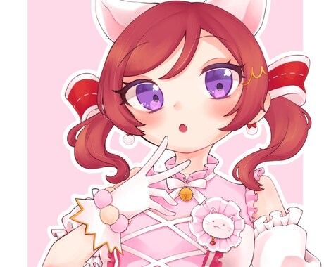 かわいいイラスト制作します 可愛いらしい女の子のアイコン・1枚絵を作成します！ イメージ1