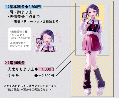 キャラクターイラスト・アイコン描きます 可愛いもかっこいいも！ SNSやTRPGなど多用途イラスト イメージ2