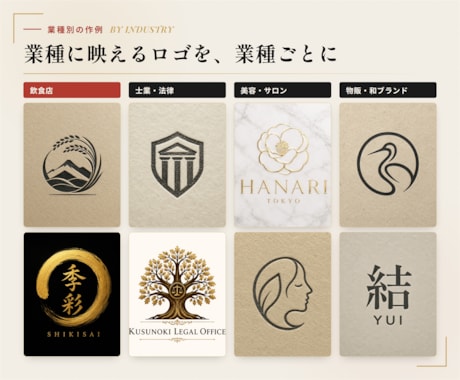 ロゴ作成 和モダンで飲食店・士業の信頼つくります 和の品格と現代の洗練を両立。業種に映えるロゴをご提案します イメージ2