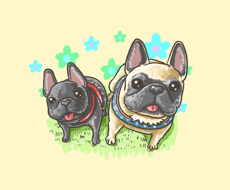 あなたの愛犬イラストデザインいたします snsのアイコン、家族や友人へのプレゼントに！ イメージ1