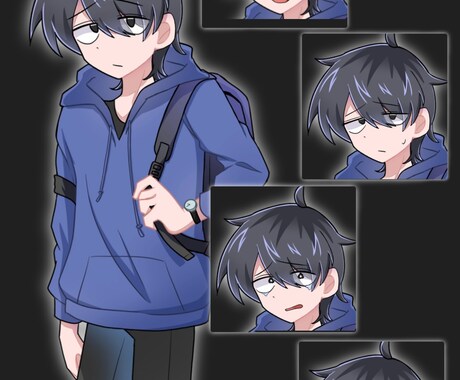 TRPGのキャラクター立ち絵描きます 表情差分を5種類無料で描きます！ イメージ2