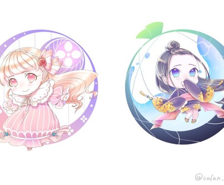 オリジナルのアイコン、ヘッダー描きます SNS用アイコン、ヘッダー、グッズ用等 イメージ2