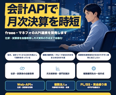 freee・マネフォのAPI連携を開発します イメージ1