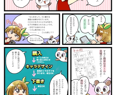 伝わる漫画をかわいいコミカルな絵柄で描きます 広告、LP漫画、エッセイ、SNS、いろいろな用途に イメージ2