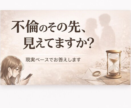 不倫・略奪のその後…経験者が“現実”だけ話します 彼は本気？都合いいだけ？冷静に見極めます イメージ1