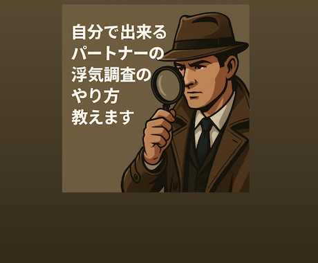 自分で出来るパートナーの浮気調査のやり方教えます 「探偵がこっそり教える、自宅でできる浮気調査」 イメージ1
