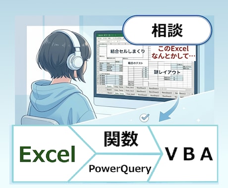 このExcelなんとかして…相談乗ります なんとかが言語化できるなら困ってない イメージ1