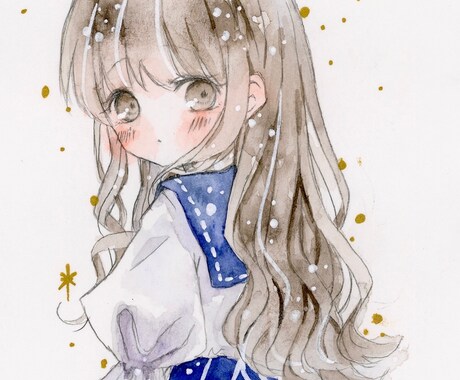 ハガキサイズの透明水彩イラストをお届けします 透明水彩イラストの原画をお届けいたします。 イメージ2