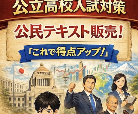 高校入試対策の公民テキスト・基礎応用編を提供します このテキストで点差がつきやすい公民分野を徹底攻略しよう！ イメージ1