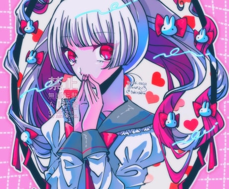 グッズやサムネに映えるバストアップイラスト描きます CDのジャケットや動画サムネイルなどにいかがですか？ イメージ1