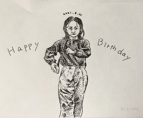 SNSのアイコン描きます シンプル！レトロな線画イラストであなたの似顔絵描きます！ イメージ2
