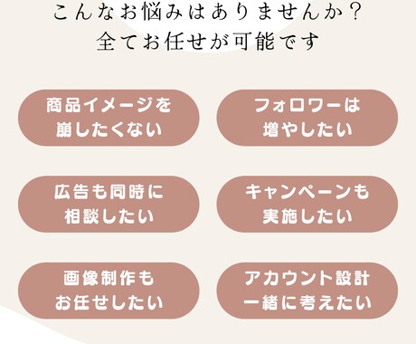 ブランディング重視インスタ運用の相談に乗ります アカウント設計から画像設計、広告などの相談何でも気軽に イメージ2