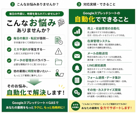 Googleスプレッドシート業務を自動化します 業務効率化・自動集計・通知まで対応 イメージ2