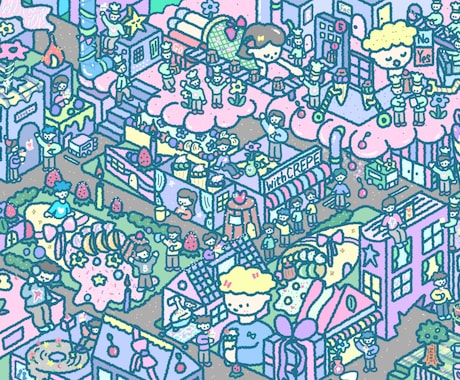 お客様が想う世界観をトキめく鳥瞰図で表現します どこにもないポップで不思議な細かい世界観を描来ます！ イメージ2