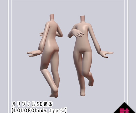 ローポリデフォルメ3Dアバターを作成します 缶詰茶房共通素体を用いて貴方のワンオフアバターを作成致します イメージ2