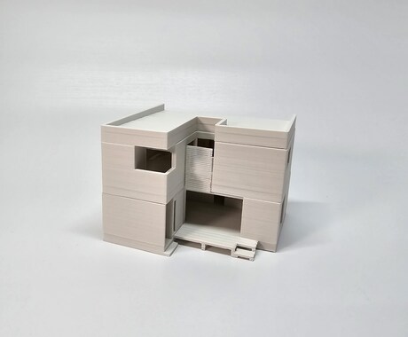 ３Dプリンターにて1/100住宅モデルを制作します 住宅の新築・設計時の打合せ、新築祝いなどの贈答品などに イメージ2