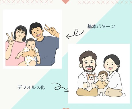 お写真からイラストを作成します シンプル可愛いイラストで思い出をおしゃれに残せます♩ イメージ2