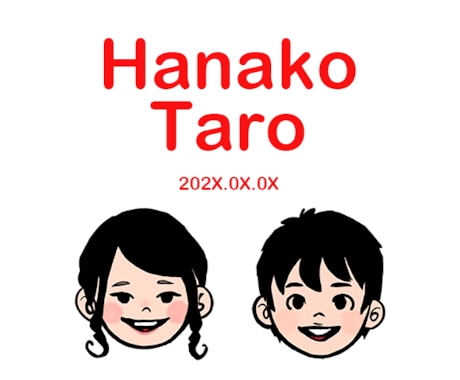 キャラ風で可愛い！ウェルカムボード、似顔絵描きます ノベルティ、SNSアイコンや、ハンコ、名刺に使いまわせる！ イメージ2