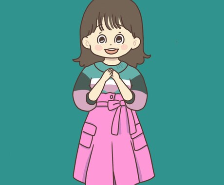 格安！全身コーデの似顔絵描きます 写真のコーデをそのままにかわいい似顔絵にします イメージ1