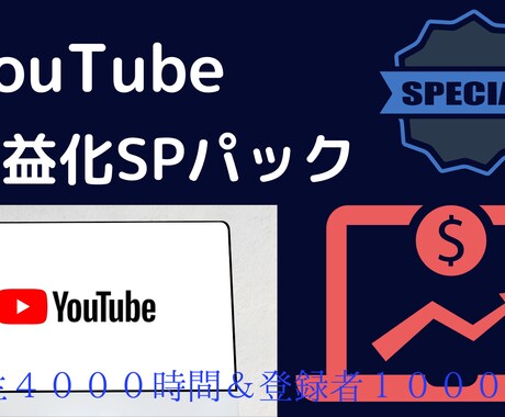 再生時間4000時間＆登録者1000人増やします YouTube収益化をサポートします！ イメージ1