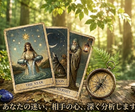 タロットで気持ちや迷い、悩みを深く分析します ジャンルは問いません。恋愛、仕事、人間関係等お気軽にどうぞ。 イメージ1