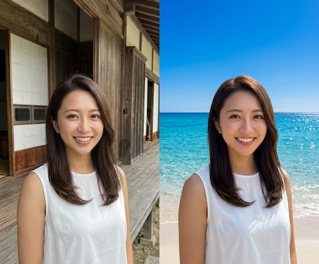AI画像・写真を自然にレタッチ加工します 顔・肌・髪・手・背景などご希望に合わせて修正します イメージ2