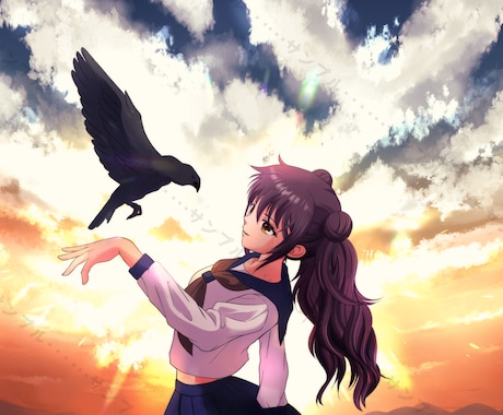 ご希望のイメージに合わせた一枚絵お描きします 歌ってみたイラスト、オリジナル小説表紙絵など イメージ1