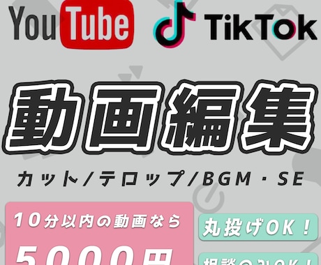YouTubeやSNS等の動画編集いたします オールジャンルOK！！ ショート動画なら3000円～！ イメージ1