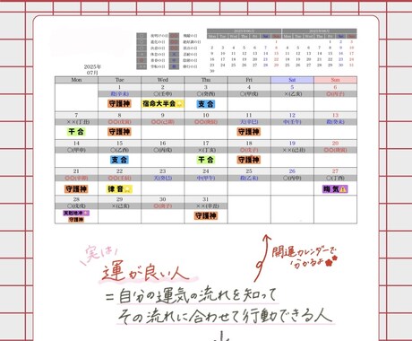 あなただけの毎日の運気がまるっと分かります 運気を活かしてなにげない毎日に彩りを♬ イメージ2
