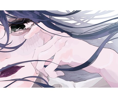 デジタルで儚げなアイコン描きます 切ない、暗めな雰囲気で好みの子・創作の子を描いてほしい方へ イメージ2