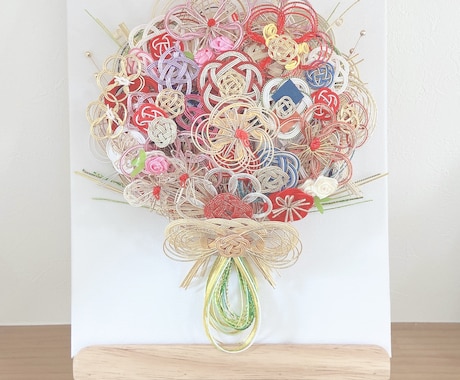 ご祝儀袋をリメイクしてキャンバスアートを作成します 結婚式の思い出を世界に一つだけの特別な花束へ イメージ1