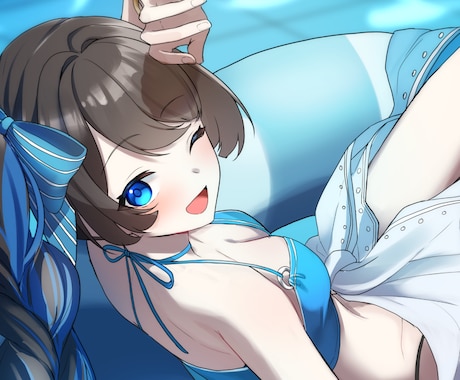 可愛い女性キャラの配信イラスト制作します イメージ1