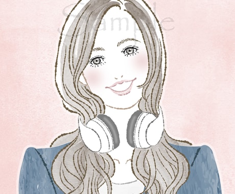 ナチュラルで透明感のあるお洒落イラストを描きます 水彩タッチの大人可愛い女性アイコンを求めている方へ イメージ2