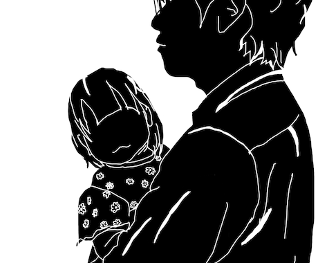 白黒で写真データを元にイラスト作成致します SNSのアイコンや、携帯の待ち受け画像にも使えます！ イメージ2