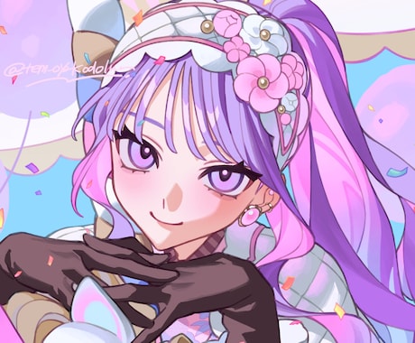 厚塗り・水彩系SNSアイコン、1枚絵お描きします かわいい・かっこいい系、闇・病み系の人間を描くのが得意です！ イメージ1