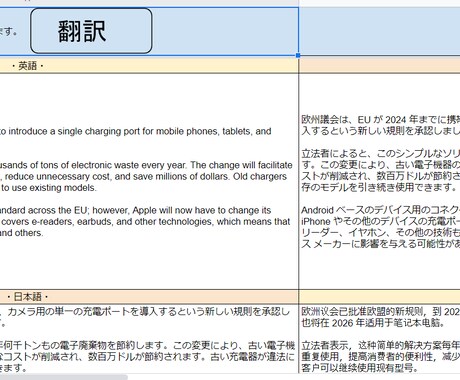長文・英語以外の言語も翻訳いたします シート一枚で英語,中国語,フランス語,韓国語と多様な言語 イメージ2