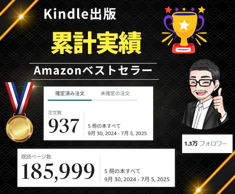 Kindle原稿事前モニターと宣伝をいたします 10作連続べストセラー獲得中、5冠達成。コンサル生も獲得 イメージ2