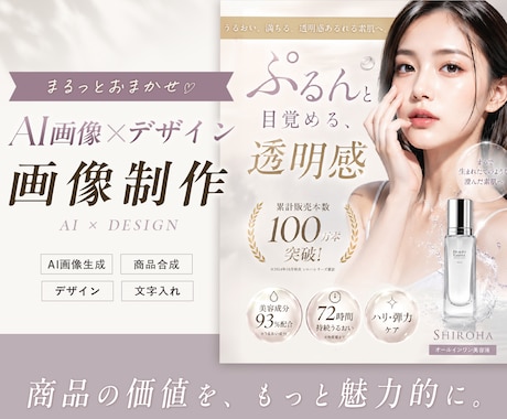 撮影不要！AI画像で魅力的な販促画像を作成します SNS・EC・LP・広告用の画像制作をお考えの方へ イメージ1