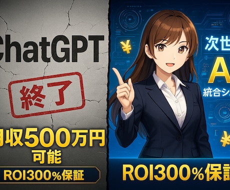 ChatGPT終了次世代AI秘書システム構築します 月収500万円達成可能な完全自動化システム イメージ1