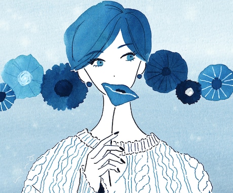 大人かわいいアイコン用イラスト描きます インク１色のみでかわいくお描きします0v0 イメージ2
