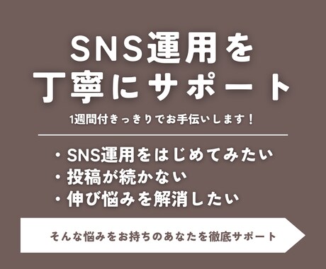 SNS初心者｜1週間の伴走で運用をサポートします 1週間でSNSの土台を整えます！設計〜投稿改善までサポート◎ イメージ2