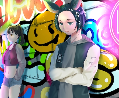 魅力的な一枚絵描かせていただきます デザイン専門学校で培った知識やスキルをいかして頑張ります！ イメージ2